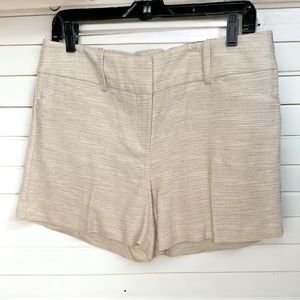Ann Taylor Neutral Cream-Colored Signature Shorts • Women’s Size 8, 4.5” Inseam